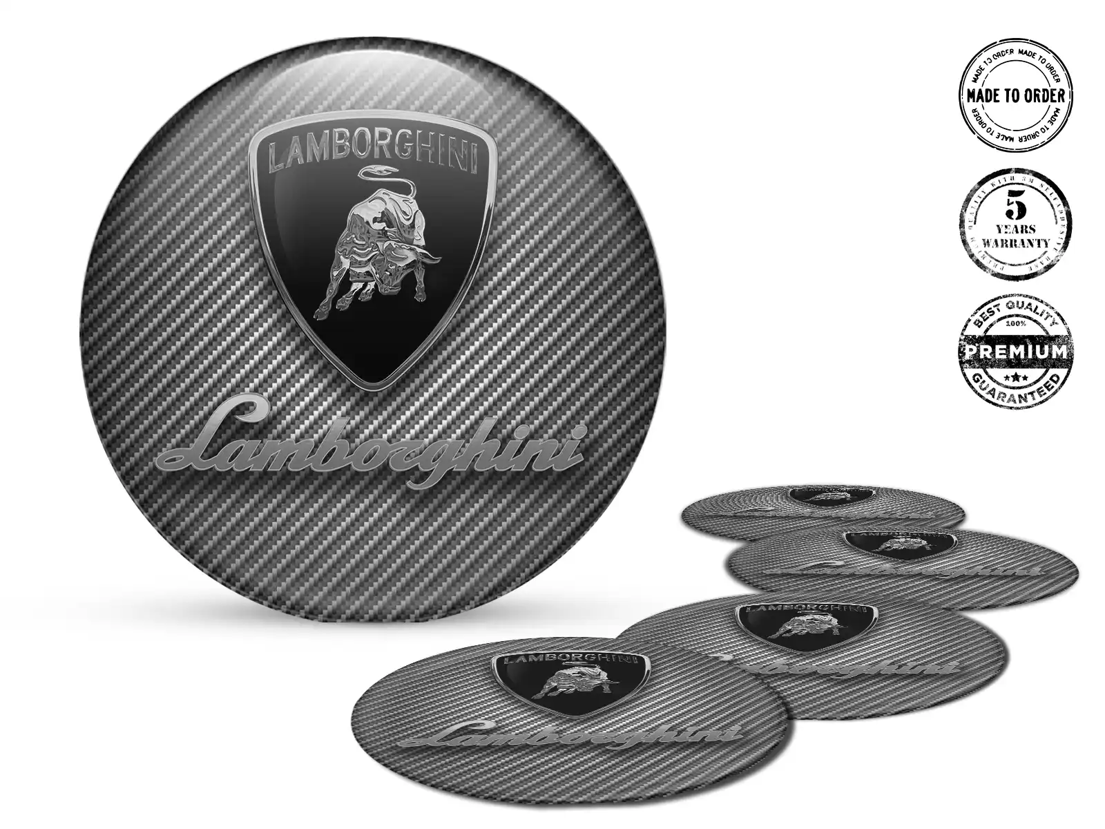 Lamborghini Style Décalques Roues Badges Silicone Racing